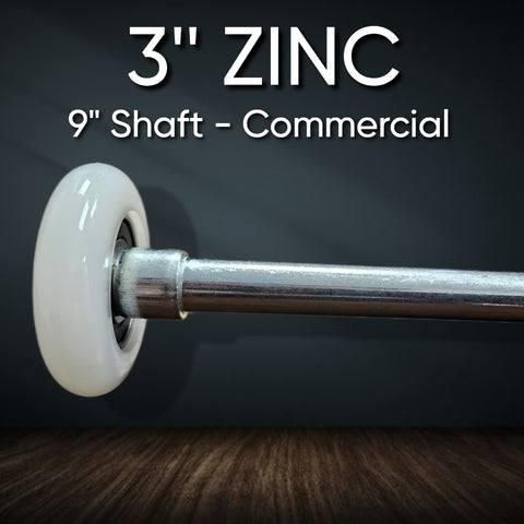 Garage Door Rollers - 3'' zinc (Commercial)
